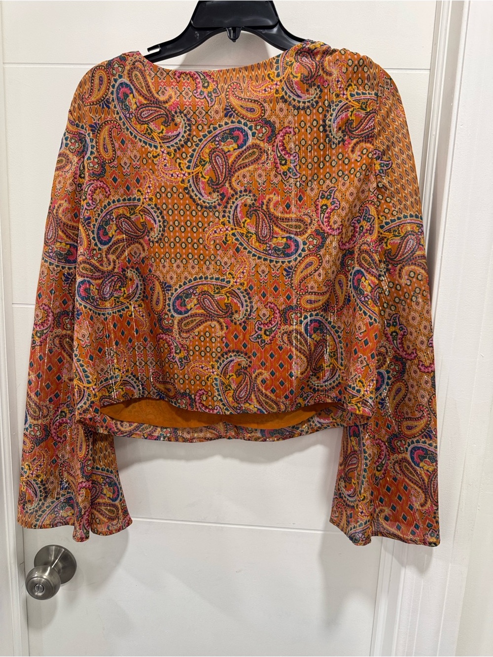 Bohemian Paisley Blouse Long Sleeve